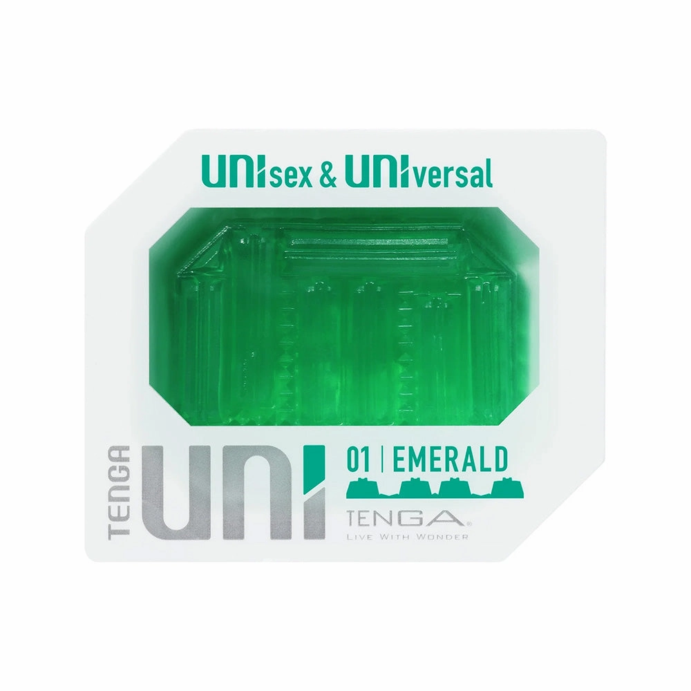 Tenga Uni Reversible Masturbator & Finger Sleeve - Emerald Texture