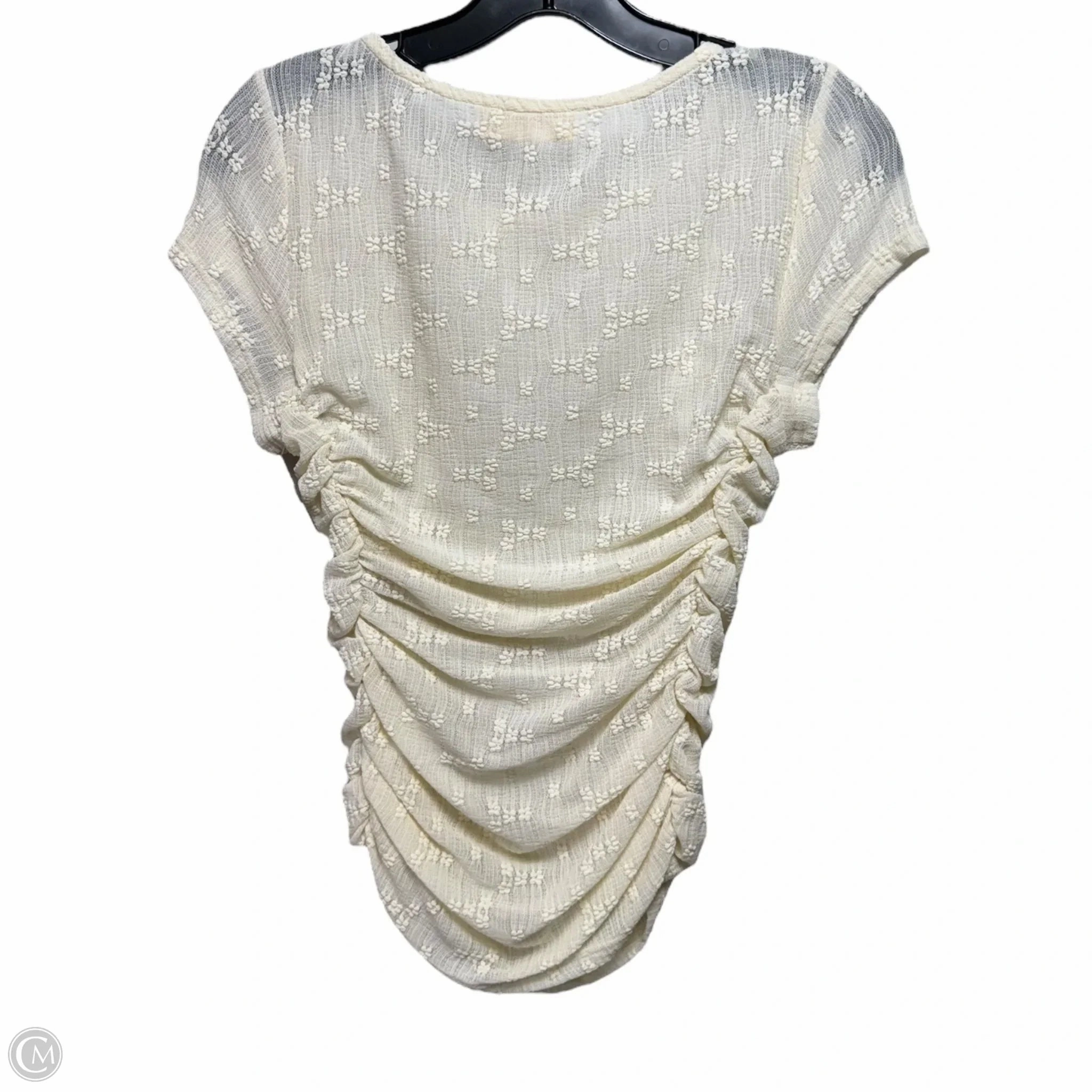 Top Short Sleeve By By Together In Cream, Size: S
