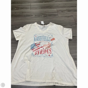 Top Short Sleeve By Cato In Cream, Size: Xl