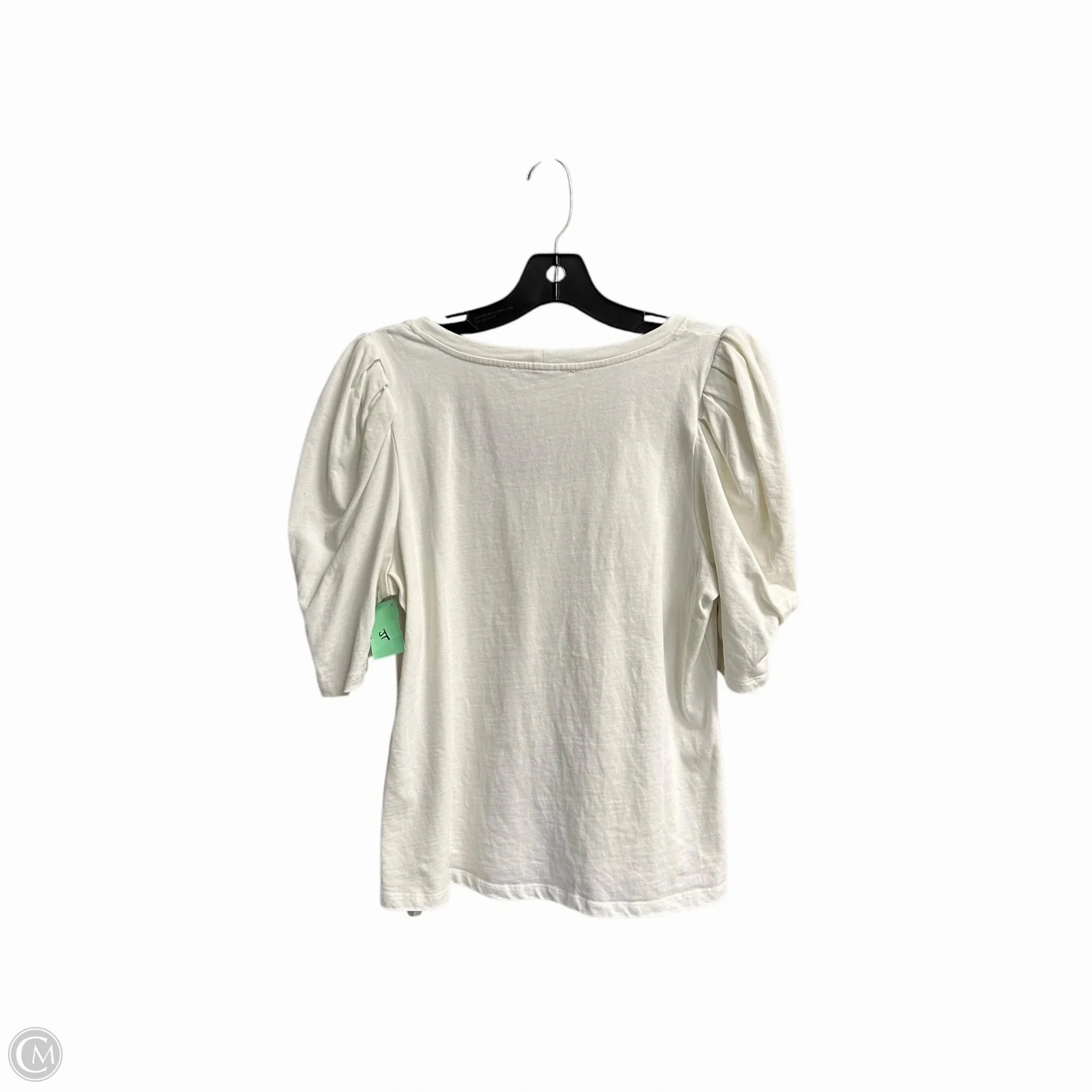 Top Short Sleeve By English Factory In Cream, Size: L