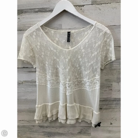 Top Short Sleeve By Free People In Cream, Size: S