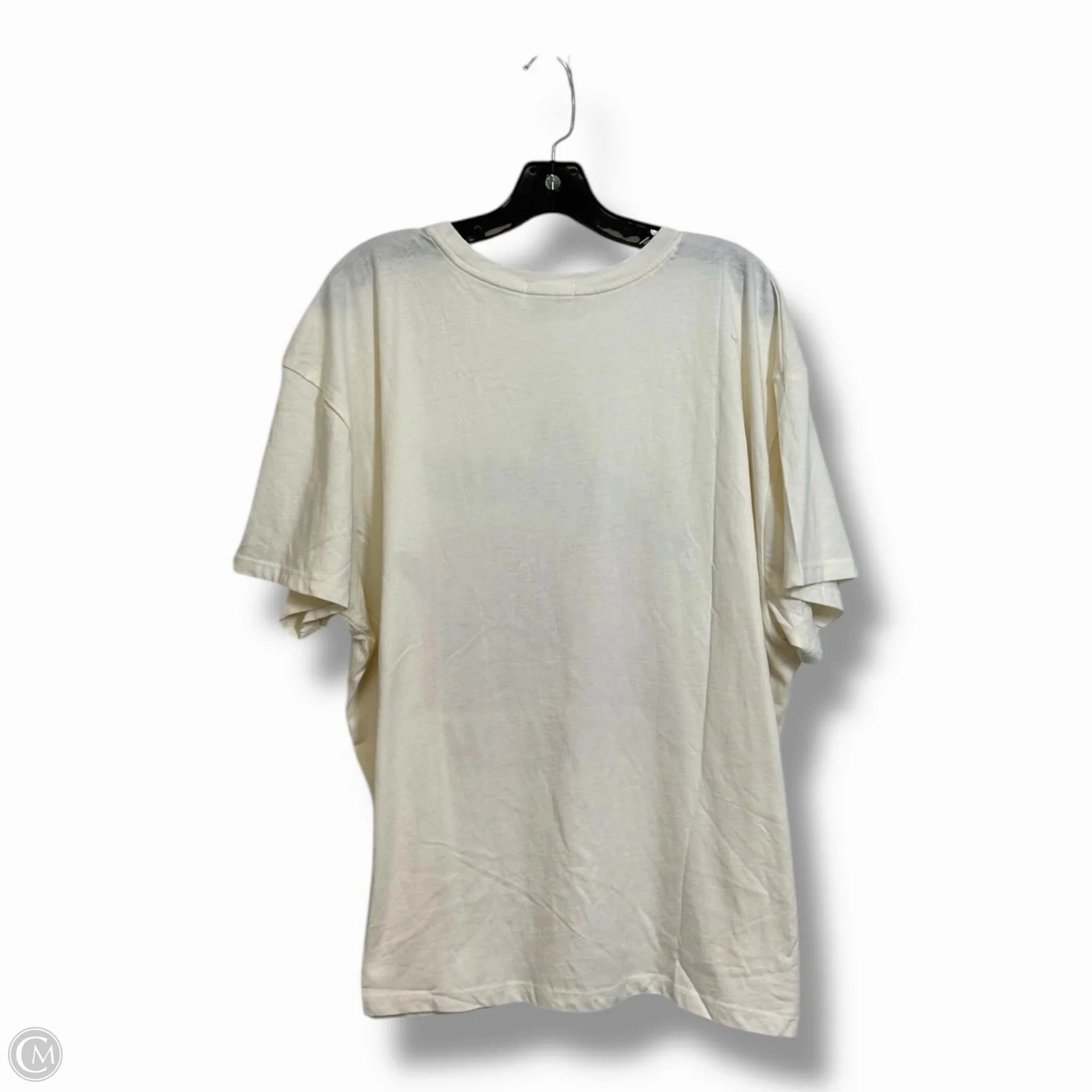 Top Short Sleeve By Maurices In Cream, Size: 2x