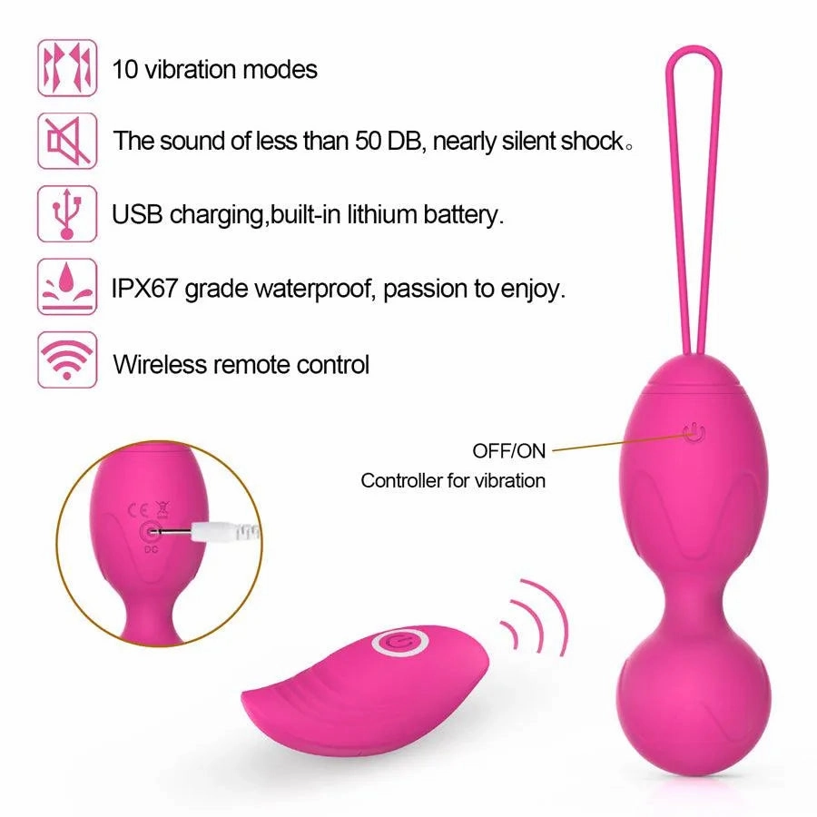 Vibrating Ben Wa Balls with Remote