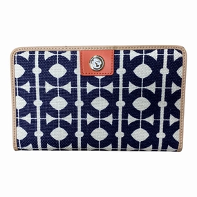 Wallet By Spartina In Blue & Cream, Size:Large