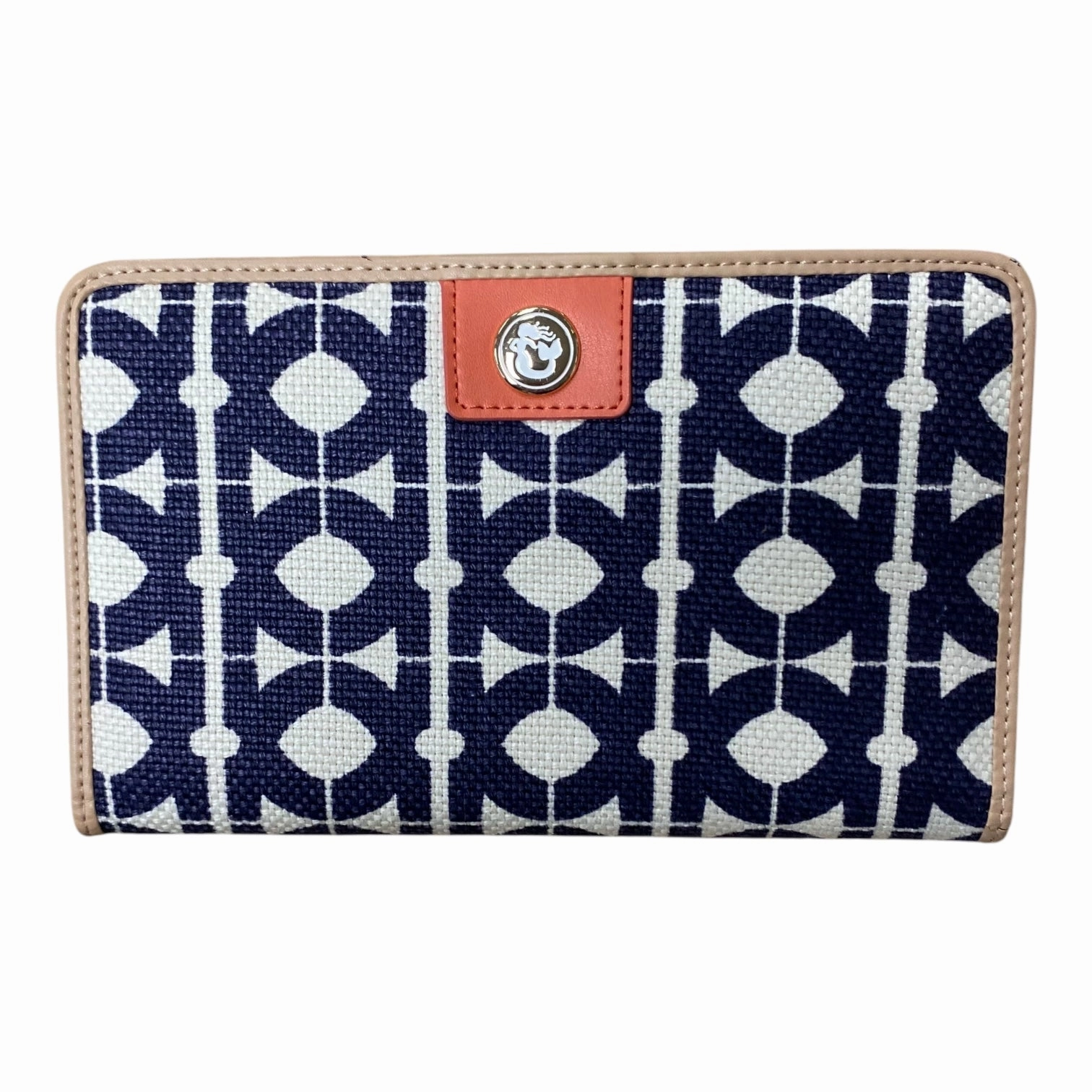 Wallet By Spartina In Blue & Cream, Size:Large