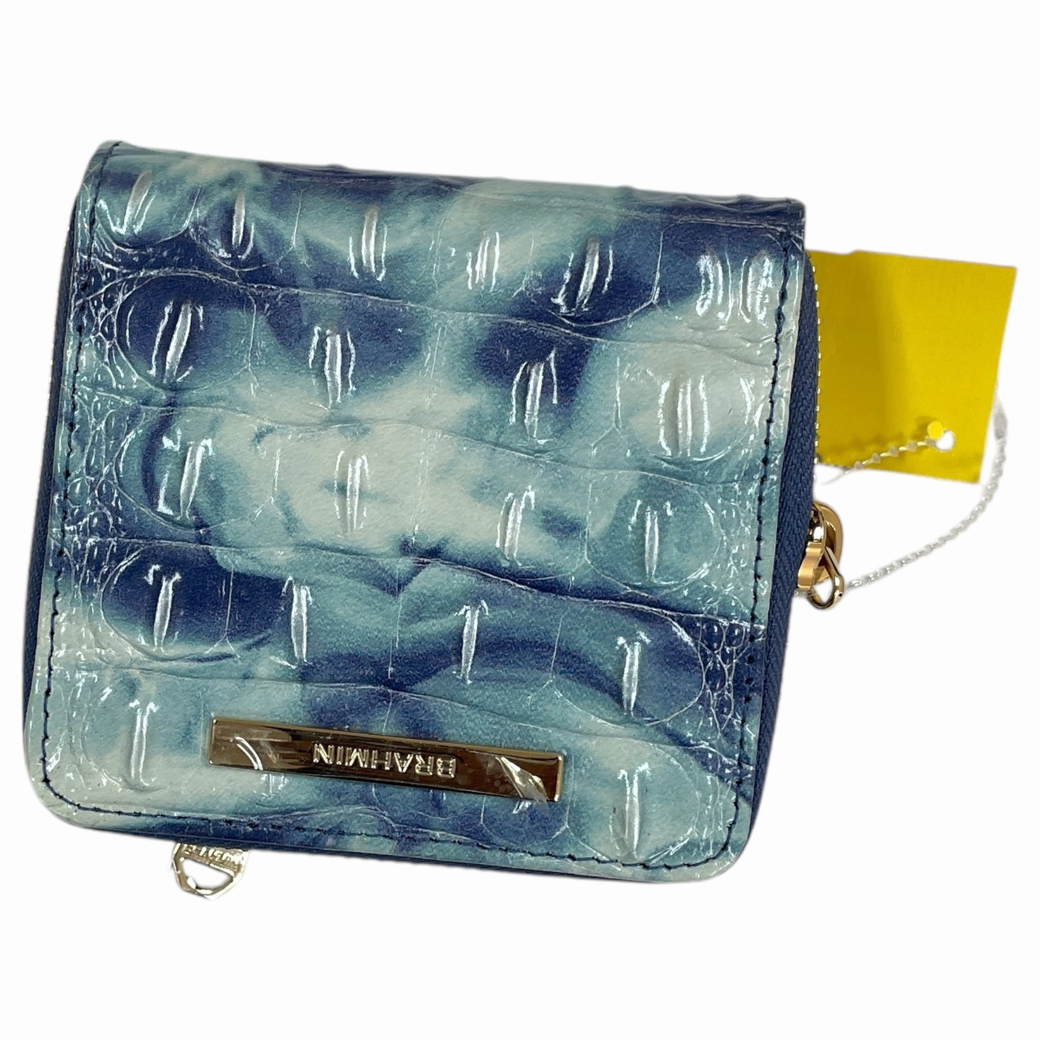 Wallet Designer By Brahmin In Blue & Cream, Size:Small